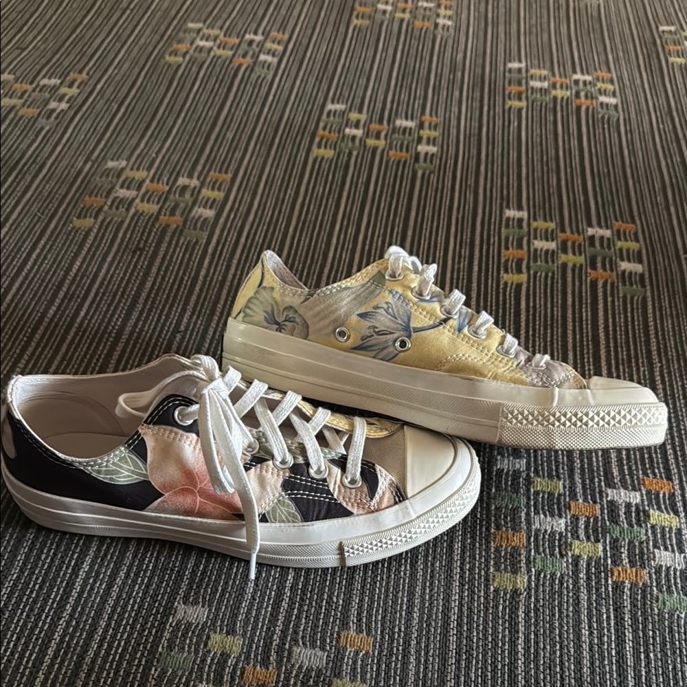 Converse Yellow and Black Sneakers Classic Canvas Design